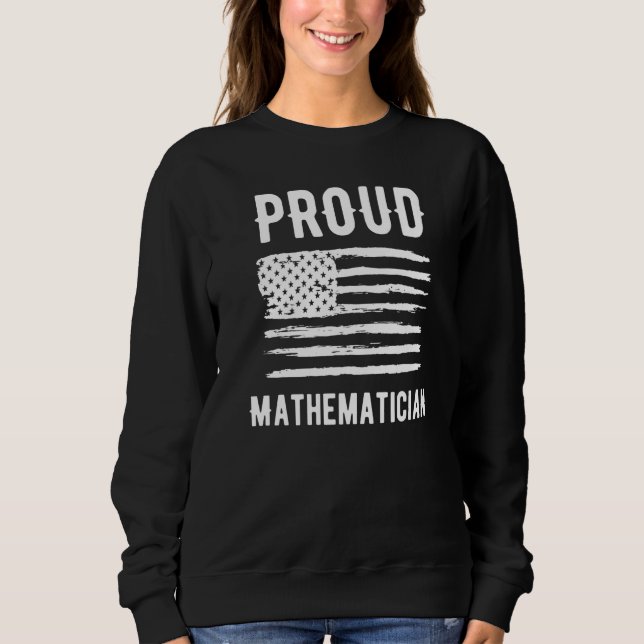 Moletom Proud Mathematician Profession American Flag Premi (Frente)