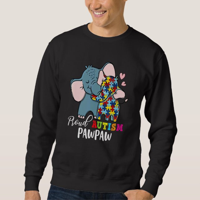 Moletom Proud Pawpaw Autism Awareness Family Matching (Frente)