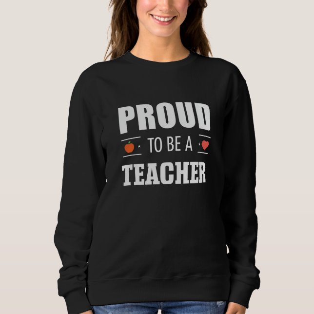 Moletom Proud to Be a Teacher – Creative Typography (Frente)