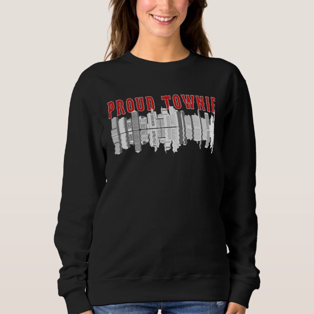 Moletom Proud Townie Boston Skyline (Frente)
