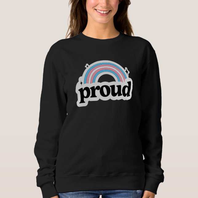 Moletom Proud Transgender Trans Pride Flag Transsexual Ret (Frente)