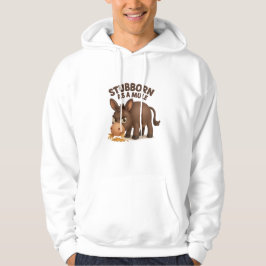 Moletom Proudly stubborn – grumpy cartoon mule with funny