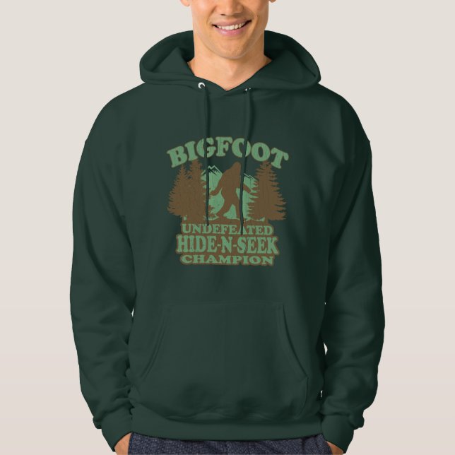 Moletom Provérbio engraçado de BIGFOOT (design afligido (Frente)