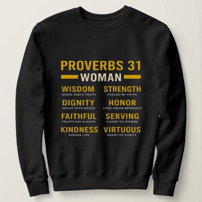 Moletom Proverbs 31 Woman Christian Women’s Sweatshirt (Frente do Design)