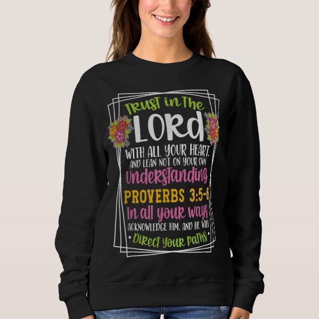 Moletom Proverbs 35-6 Bíblias Versos Cristãos Religiosos (Frente)