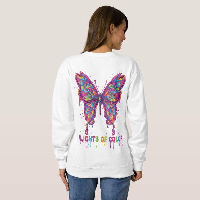 Moletom "Psychedelic Butterfly T-Shirt – Trippy Nature (Parte Traseira Completa)