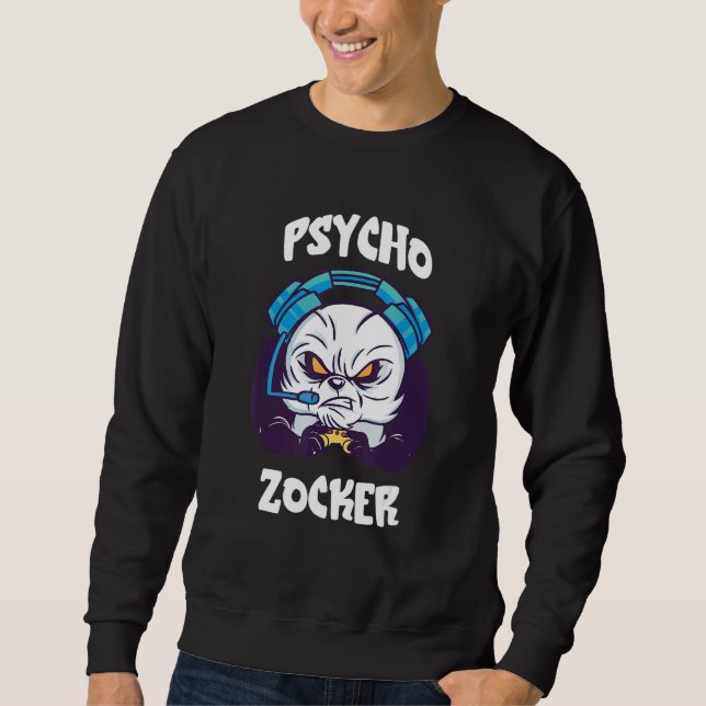 Moletom Psycho Zocker Panda Bear Consola Vídeo de Jogo G (Frente)