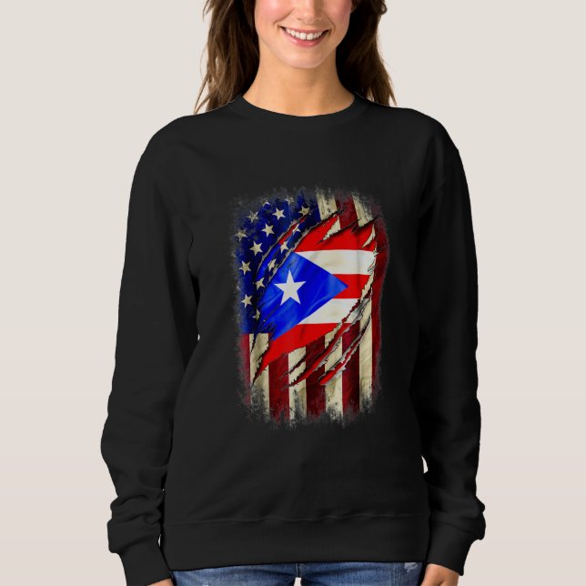 Moletom Puerto Rico american flag (Frente)