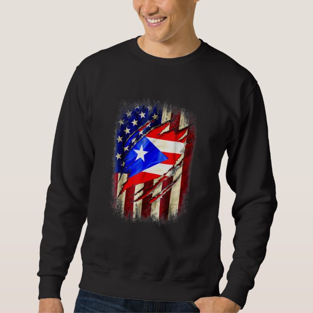 Moletom Puerto Rico american flag (Frente)