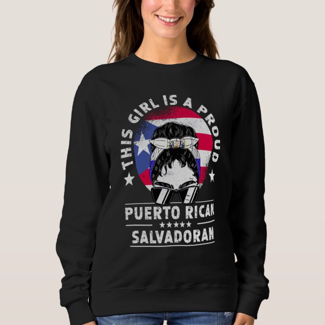 Moletom Puerto Rico Flag El Salvador Grown Women Girl Prid (Frente)