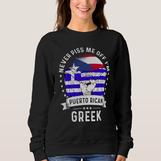Moletom Puerto Rico Flag Greece Grown Humor Pride (Frente)
