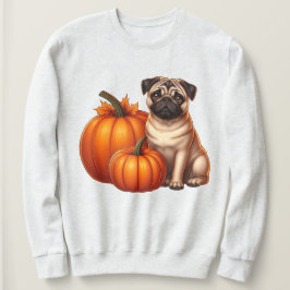 Moletom Pug Adorável Sentado ao Lado de Bombeiros com outo