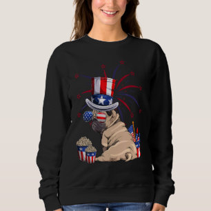 Moletom Pug American Flag Patriot Usa 4 De Julho