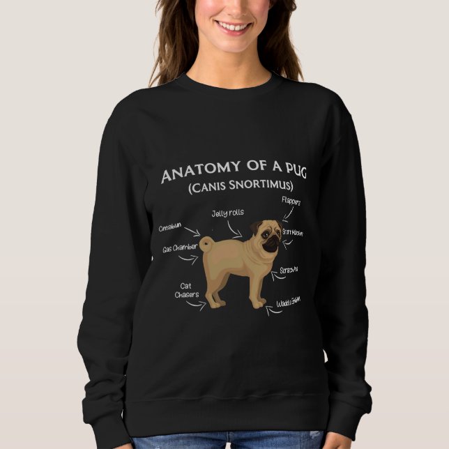 Moletom Pug Anatomy Classic T-Shirt 40 (Frente)