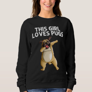Moletom Pug Bonito Para Meninas Pug Dog Dabbing Dab A