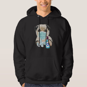 Moletom Pug Cachorro Colo Rosto Máscara Saúde Gripe Pug G