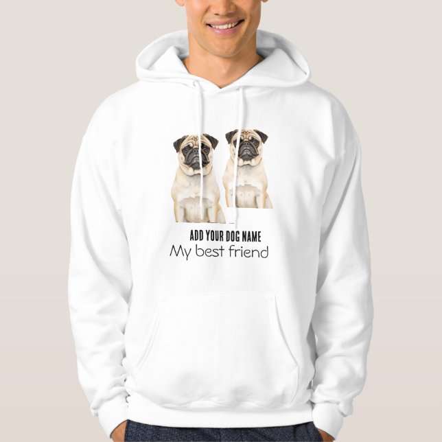 Moletom Pug cães personalizados (Frente)