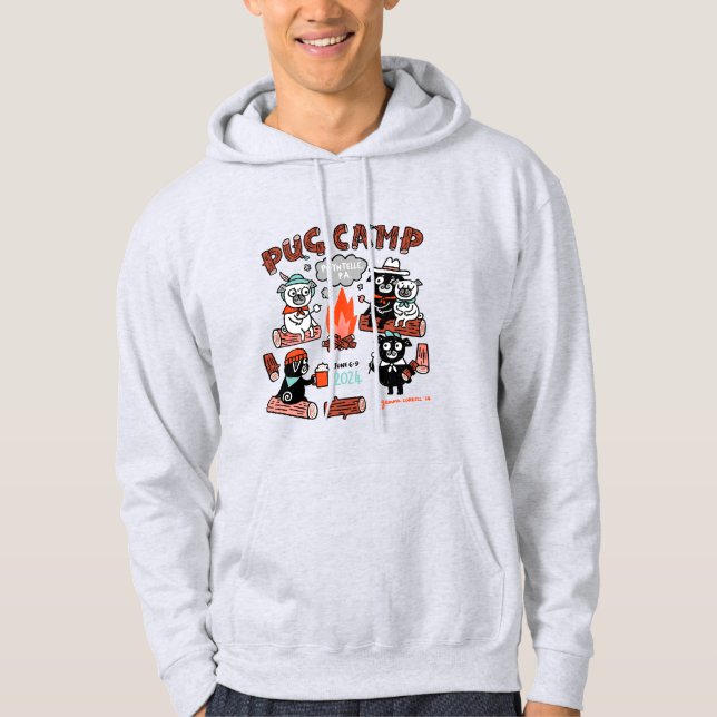 Moletom Pug Camp 2024 Hoodie (Frente)