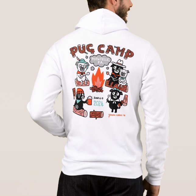 Moletom Pug Camp 2024 Zip-up Hoodie (Verso)