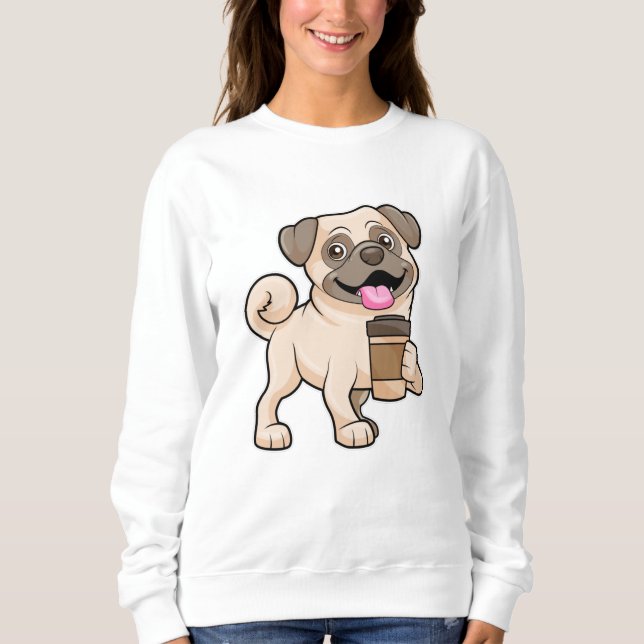 Moletom Pug com café para ir (Frente)