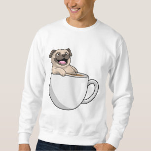 Moletom Pug com Xícara de Café