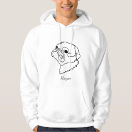 Moletom Pug de Arte de Linha Personalizável
