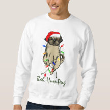 Pug Dog Bah Humpug Feliz Natal