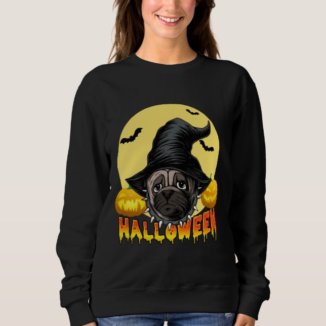 Moletom Pug Dog Halloween Classic T-Shirt 701 (Frente)