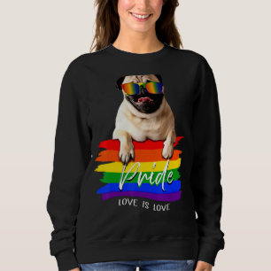 Moletom Pug Dog Love Is Loves Pride Lgbt Supporter