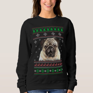 Moletom Pug Dog Lover Ugly Christmas Sweater Gift