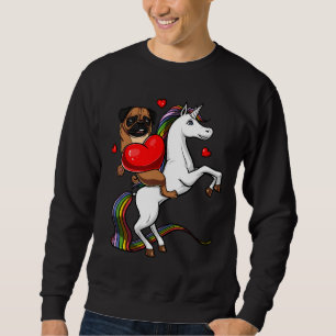 Moletom Pug Dog Riding Unicorn Classic T-Shirt 313