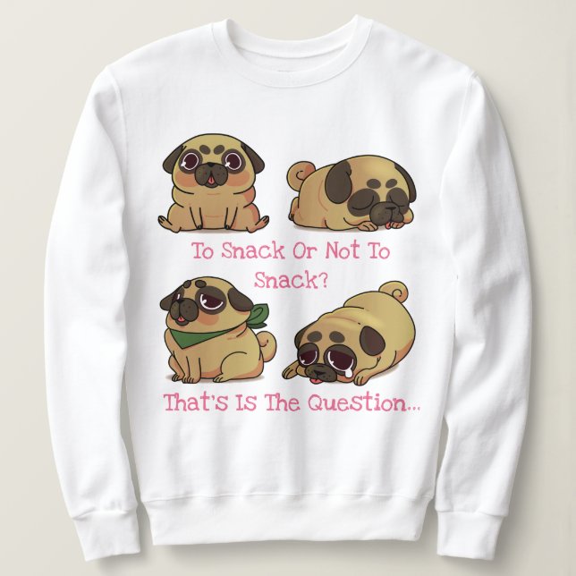 Moletom Pug Gato (Frente do Design)