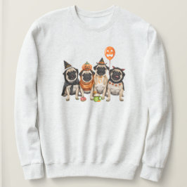 Moletom Pug Halloween Sweatshirt-Halloween Dog Mom