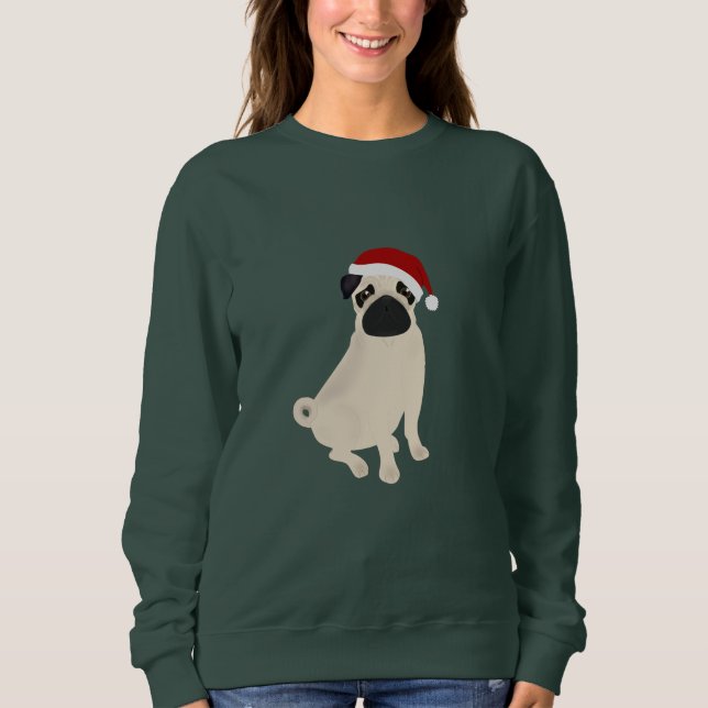 Moletom Pug Holiday Sweatshirt (Frente)
