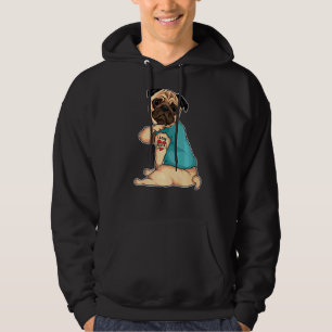 Moletom Pug I Love Nana Tattoo Roupa Cachorro Nana Madre D