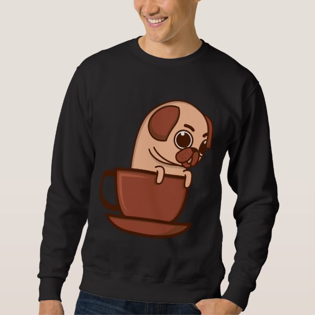 Moletom Pug In A Mug Cute Pug Presente Para Pug Lover Esse (Frente)