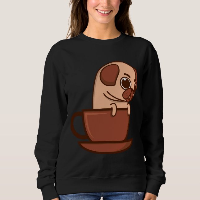 Moletom Pug In A Mug Cute Pug Presente Para Pug Lover Esse (Frente)