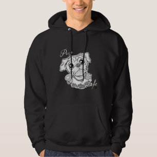 Moletom Pug Life Dog Love Yoga Momma Relaxe Ajustado