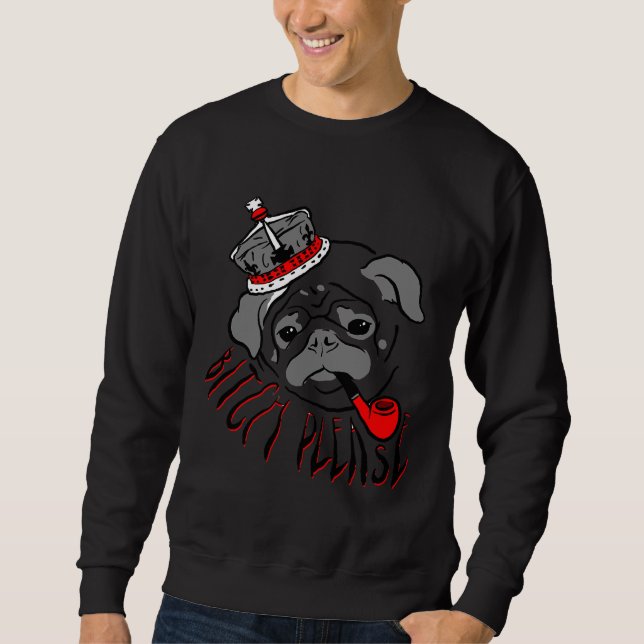 Moletom Pug Life, Engraçado Design De Pug - Presente Para  (Frente)