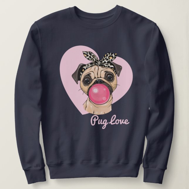 Moletom Pug Love (Frente do Design)