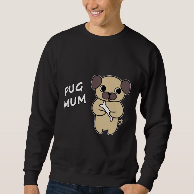 Moletom PUG MÃE 3 T-Shirt clássico 31 (Frente)