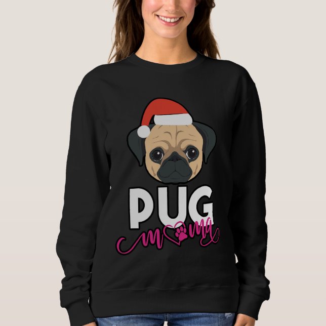 Moletom pug Mãe, pug Mama, pug Owner Gift, Sausage Dog Lov (Frente)