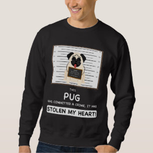 Moletom Pug Mugshot - Engraçada Presente Para O Cão Ao Lov