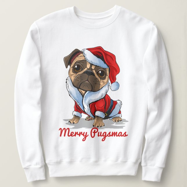 Moletom Pug Natal (Frente do Design)