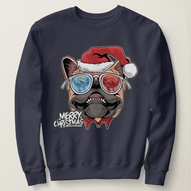 Moletom Pug Natal (Frente do Design)