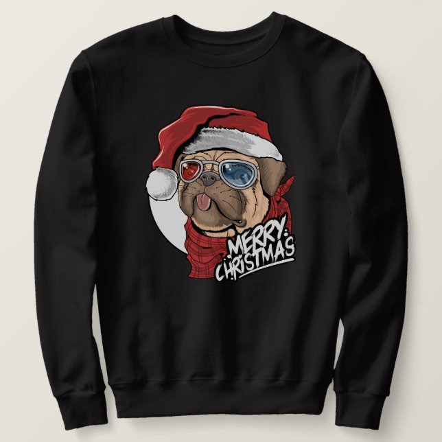 Moletom Pug Natal (Frente do Design)