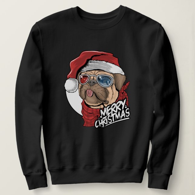 Moletom Pug Natal (Frente do Design)