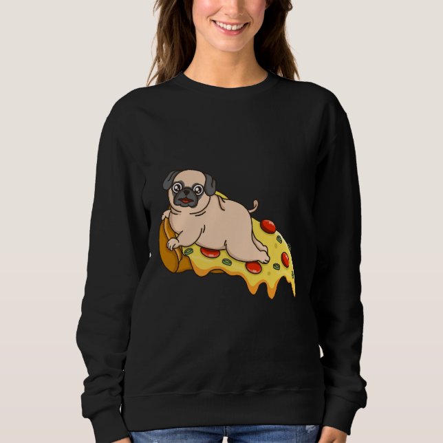 Moletom Pug Pizza Classic T-Shirt 390 (Frente)