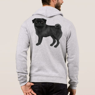 Moletom Pug Preto Limpa a Raça Canina Para Proprietário ou