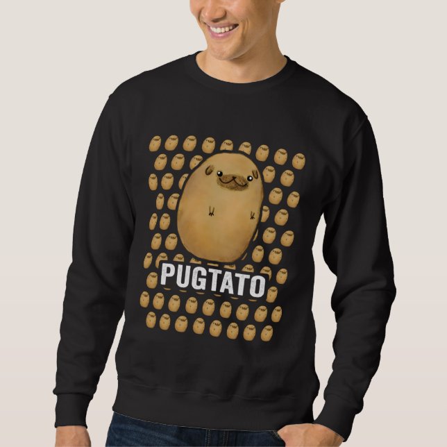 Moletom Pug  Pug Batata Fofa  Batata de Cachorro FÃs do PU (Frente)